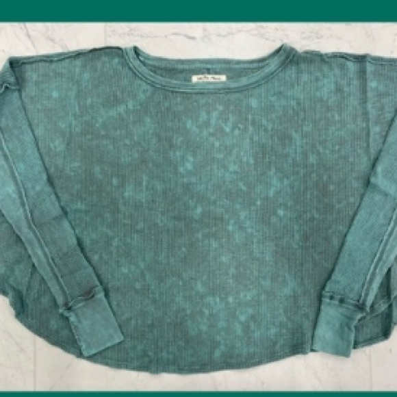 Free People Drop Thermal Slouchy Fit Long Sleeved Top - Picture 5 of 9